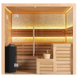 Finská sauna EAGO AWT E1603XL červený cedr 240×200 10,8 kW Virta