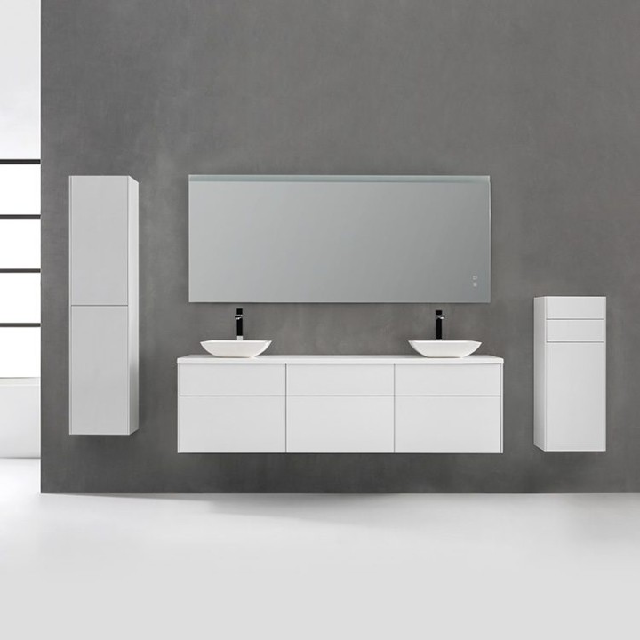 Koupelnový nábytek – set StoneArt Venice VE-1800pro-2 tmavě šedý 180×52