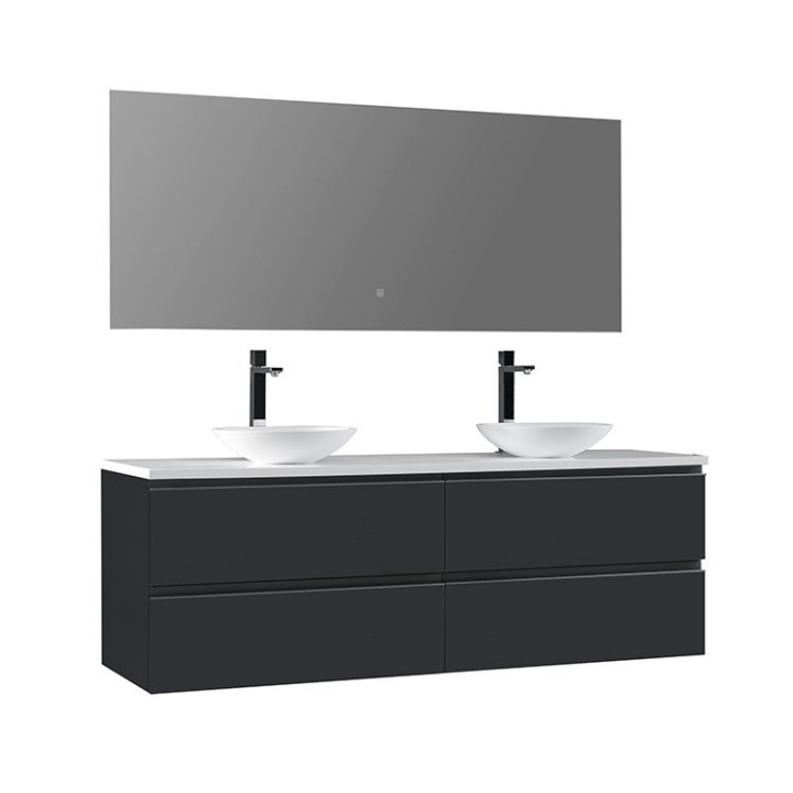 Koupelnový nábytek – set StoneArt Monte Carlo MC-1600pro-4 tmavě šedý 160×52