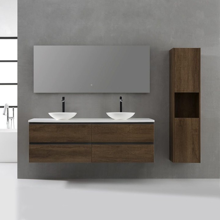 Koupelnový nábytek – set StoneArt Monte Carlo MC-1600pro-4 tmavě šedý 160×52
