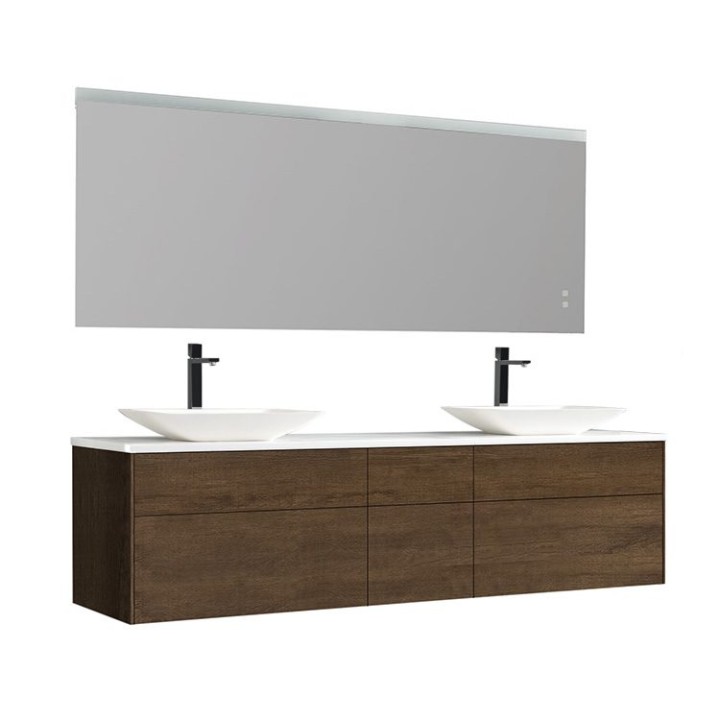Koupelnový nábytek – set StoneArt Venice VE-2000pro-1 dubový tmavý 200×52