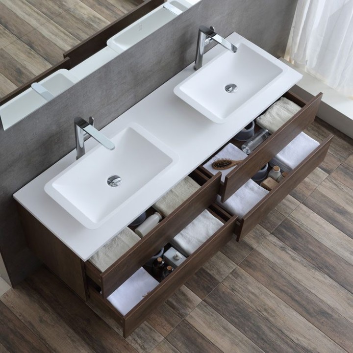 Koupelnový nábytek – set StoneArt Brugge BU-1601pro-1 bílý 160×50