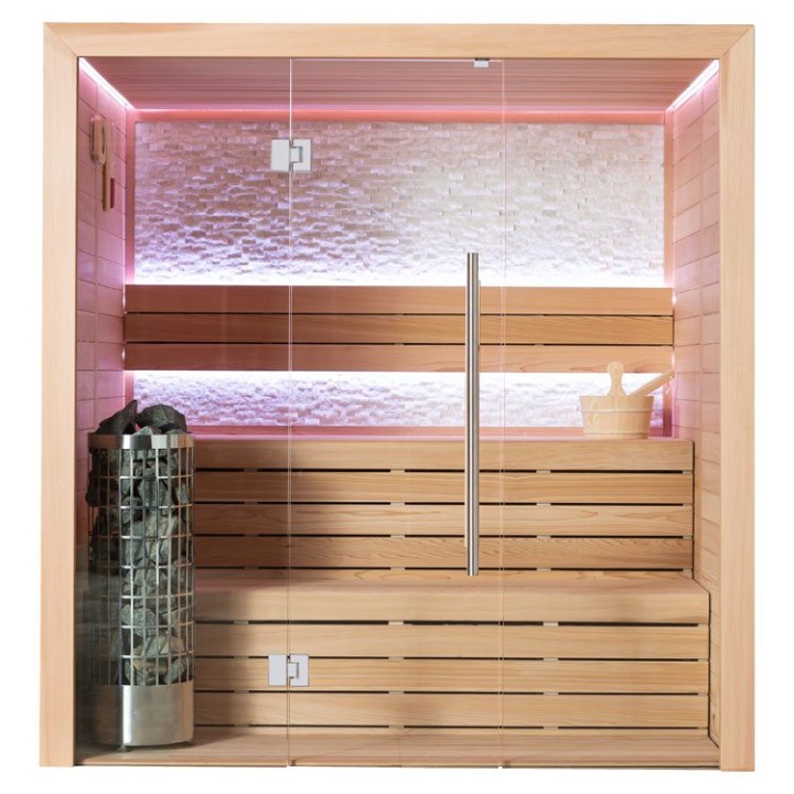 Finská sauna EAGO AWT E1604A červený cedr 200×160 9 kW Cilindro