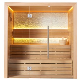 Finská sauna EAGO AWT E1604B červený cedr 180×150 bez kamen