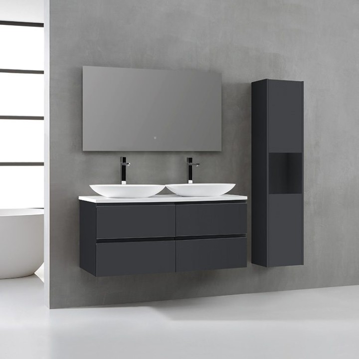 Koupelnový nábytek – set StoneArt Monte Carlo MC-1200pro-3 tmavě šedý 120×52