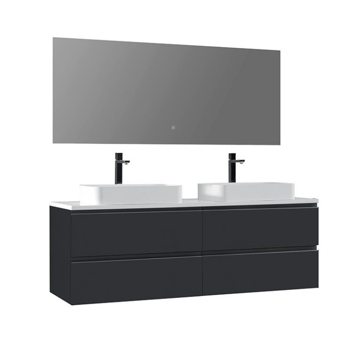 Koupelnový nábytek – set StoneArt Monte Carlo MC-1600pro-5 tmavě šedý 160×52