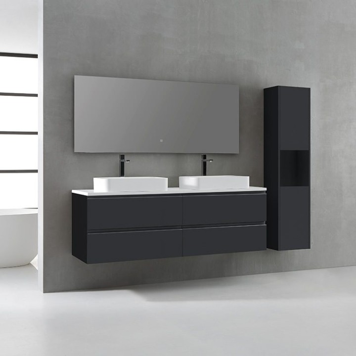 Koupelnový nábytek – set StoneArt Monte Carlo MC-1600pro-5 tmavě šedý 160×52