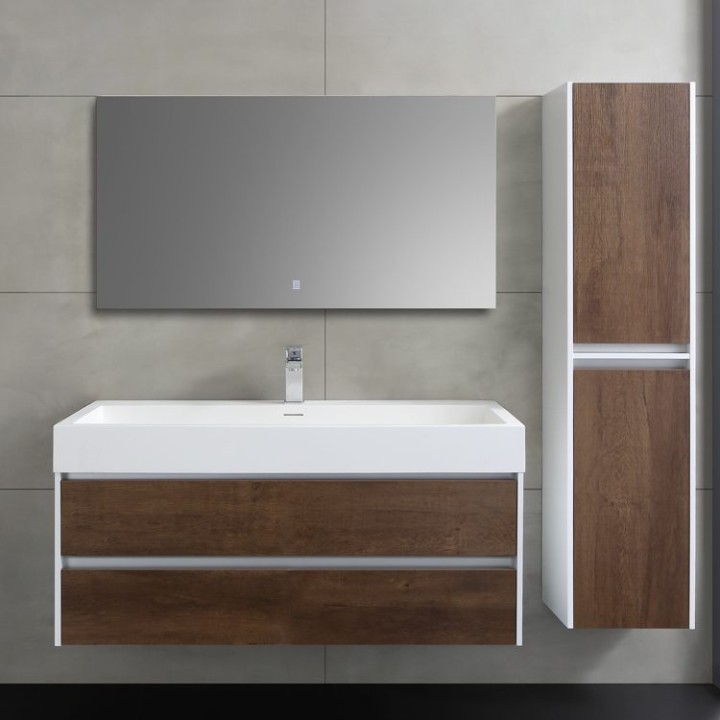 Koupelnový nábytek – set StoneArt Mailand ML-1000 dubový tmavý 100×48