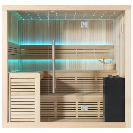 Finská sauna EAGO AWT E1112A hemlock 220×200 9 kW Virta