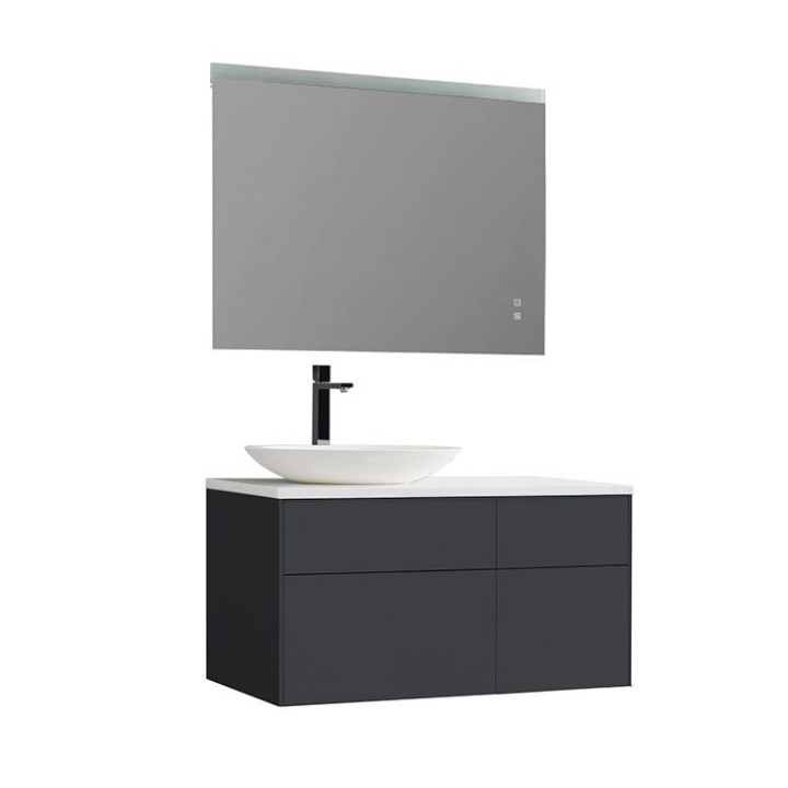 Koupelnový nábytek – set StoneArt Venice VE-1010pro-3 tmavě šedý 100×52 levé provedení