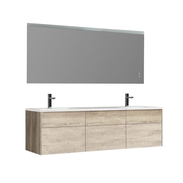 Koupelnový nábytek – set StoneArt Venice VE-1800-II dubový světlý 180×52