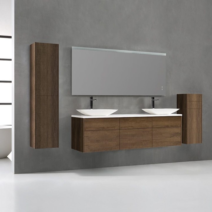 Koupelnový nábytek – set StoneArt Venice VE-1800pro-1 dubový tmavý 180×52