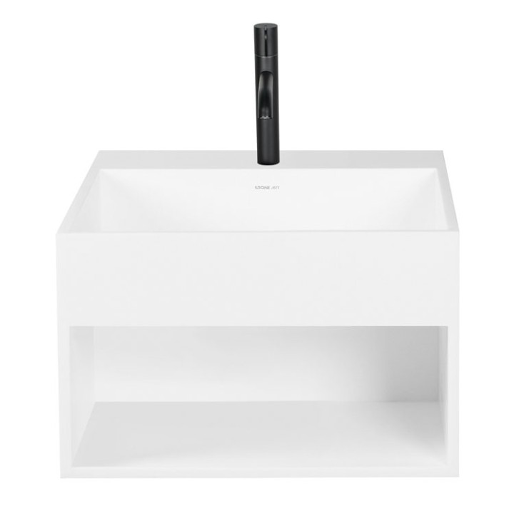 Umyvadlo StoneArt LZ750 bílé 32,5x32,5cm lesklé