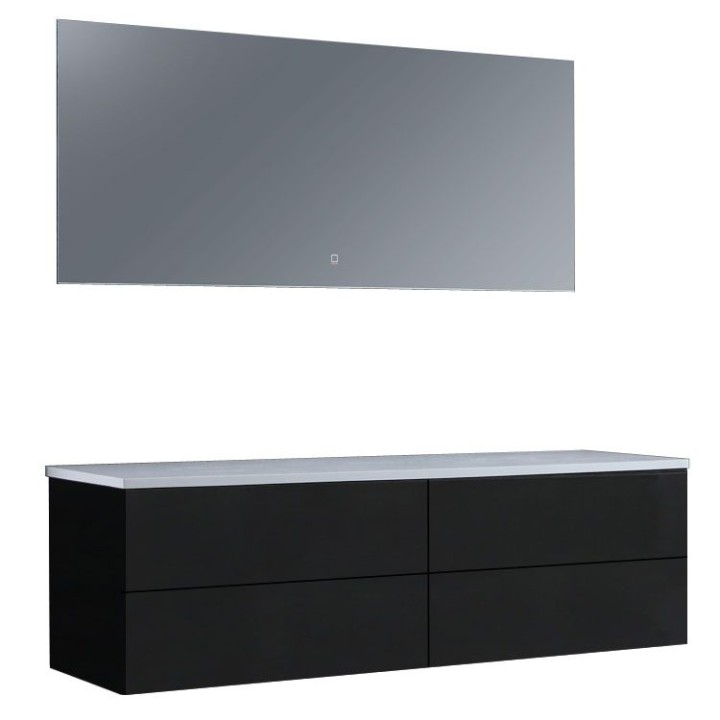 Koupelnový nábytek – set StoneArt Brugge BU-1601pro tmavě šedý 160×50
