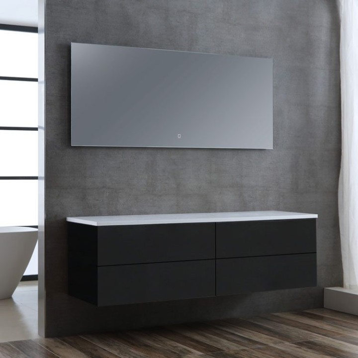 Koupelnový nábytek – set StoneArt Brugge BU-1601pro tmavě šedý 160×50