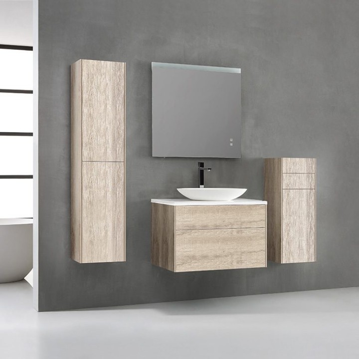 Koupelnová skříňka StoneArt Venice VE-0800pro-3 dubová světlá 80×52