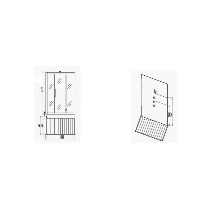 Parní sprchový box EAGO AWT DZ972F8 černý 150×95