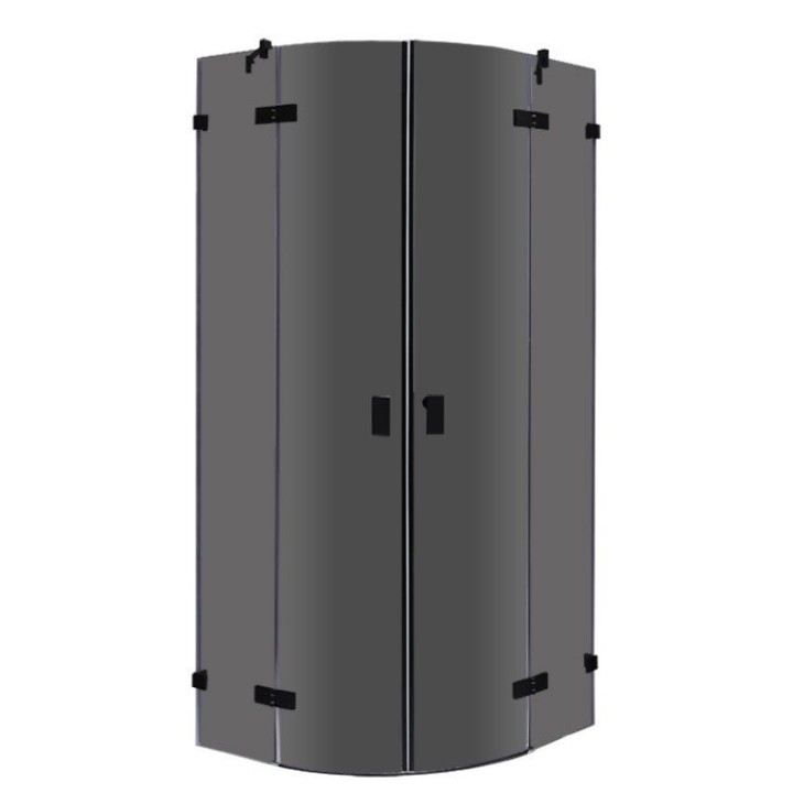 Sprchový kout EAGO AWT LAR0901-B černý 90×90