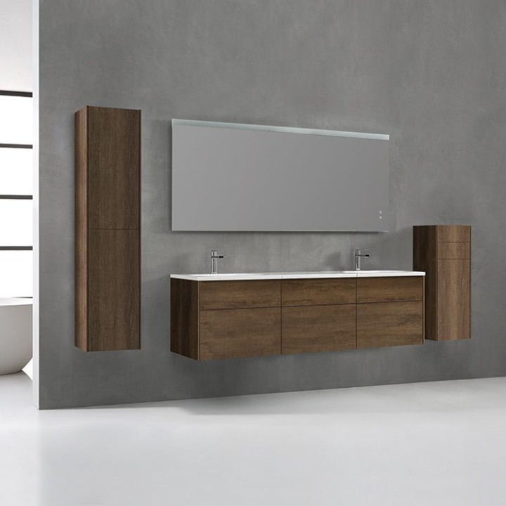 Koupelnový nábytek – set StoneArt Venice VE-1800-I dubový tmavý 180×52