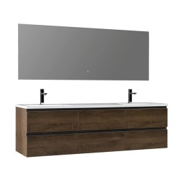 Koupelnový nábytek – set StoneArt Monte Carlo MC-1800 dubový tmavý 180×52