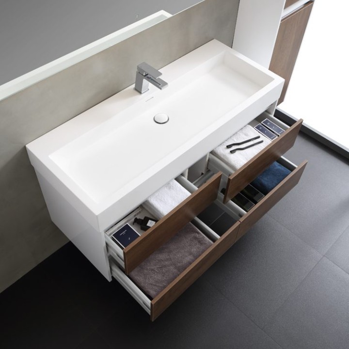 Koupelnový nábytek – set StoneArt Mailand ML-1200 dubový tmavý 120×48