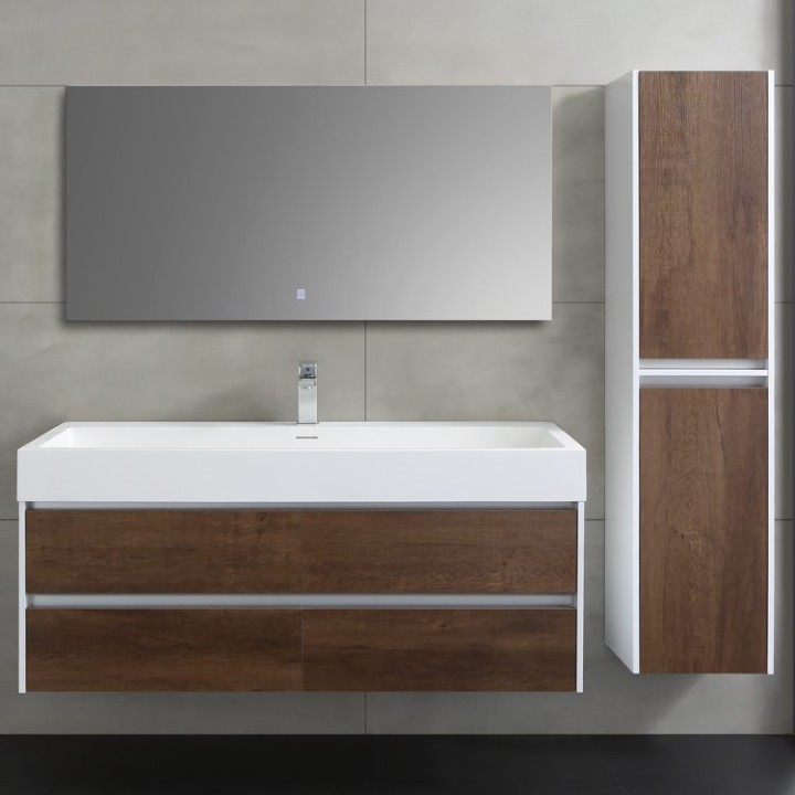 Koupelnový nábytek – set StoneArt Mailand ML-1200 dubový tmavý 120×48