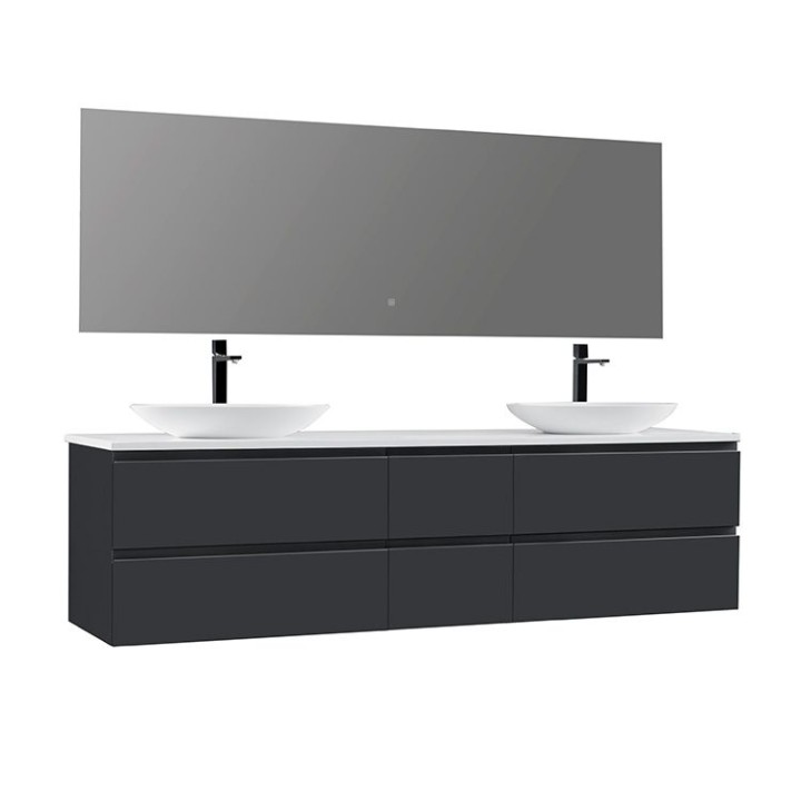 Koupelnový nábytek – set StoneArt Monte Carlo MC-2000pro-3 tmavě šedý 200×52