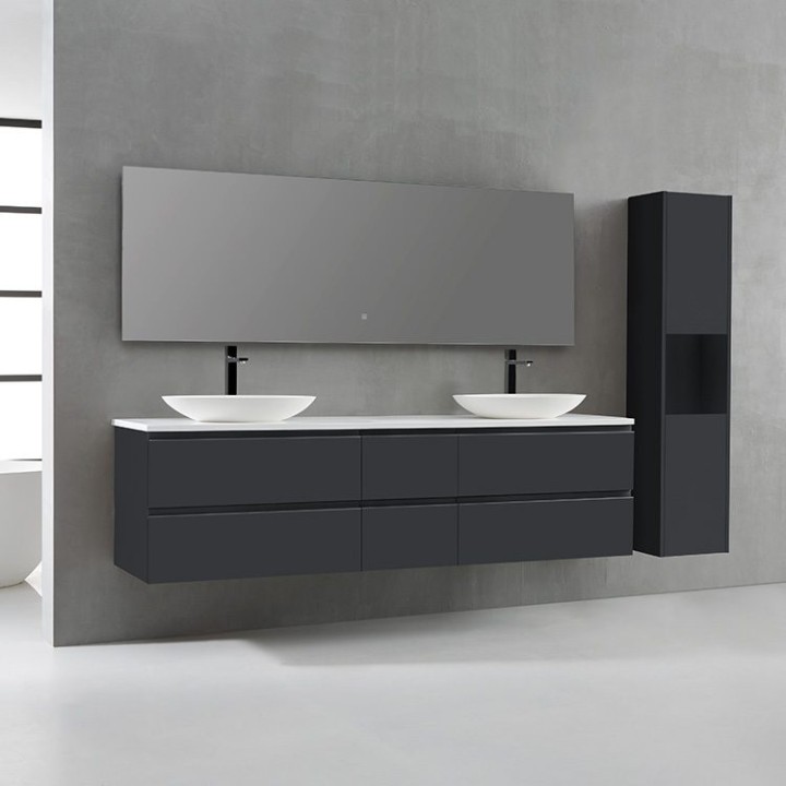 Koupelnový nábytek – set StoneArt Monte Carlo MC-2000pro-3 tmavě šedý 200×52