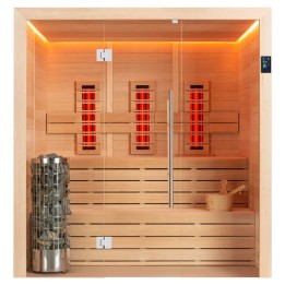 Finská sauna EAGO AWT E1614A-IR hemlock 200×160 9 kW Cilindro