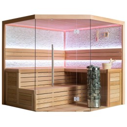Finská sauna EAGO AWT E1601C červený cedr 180×180 9 kW Cilindro