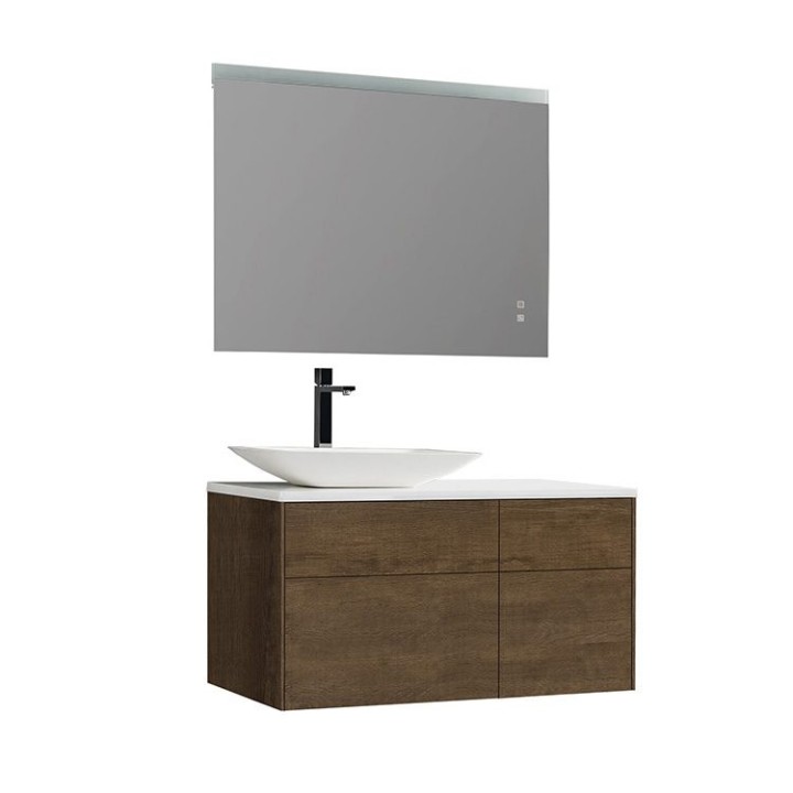 Koupelnový nábytek – set StoneArt Venice VE-1010pro-1 dubový tmavý 100×52 levé provedení