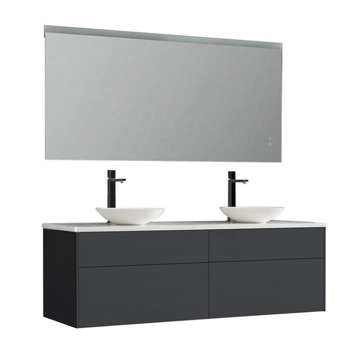 Koupelnový nábytek – set StoneArt Venice VE-1600pro-4 tmavě šedý 160×52