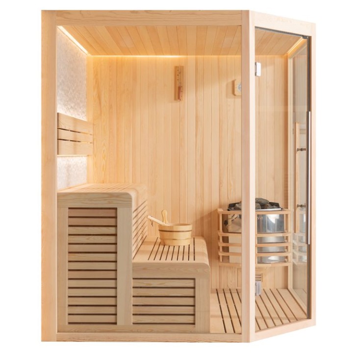Finská sauna EAGO AWT E1811B borovice 160×160 6 kW Vega