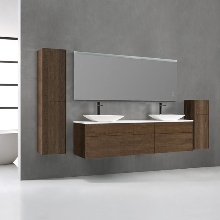 Koupelnová skříňka StoneArt Venice VE-2000pro-1 dubová tmavá 200×52