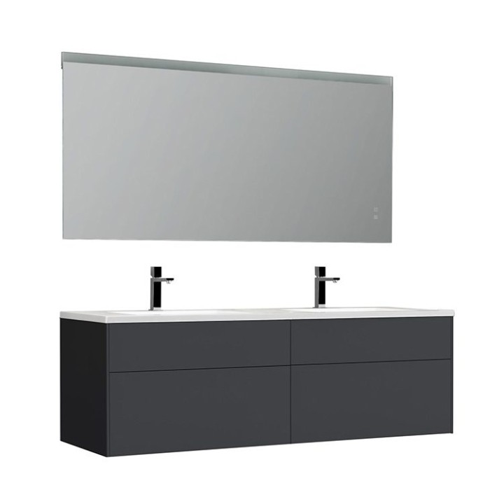 Koupelnový nábytek – set StoneArt Venice VE-1600-II tmavě šedý 160×52