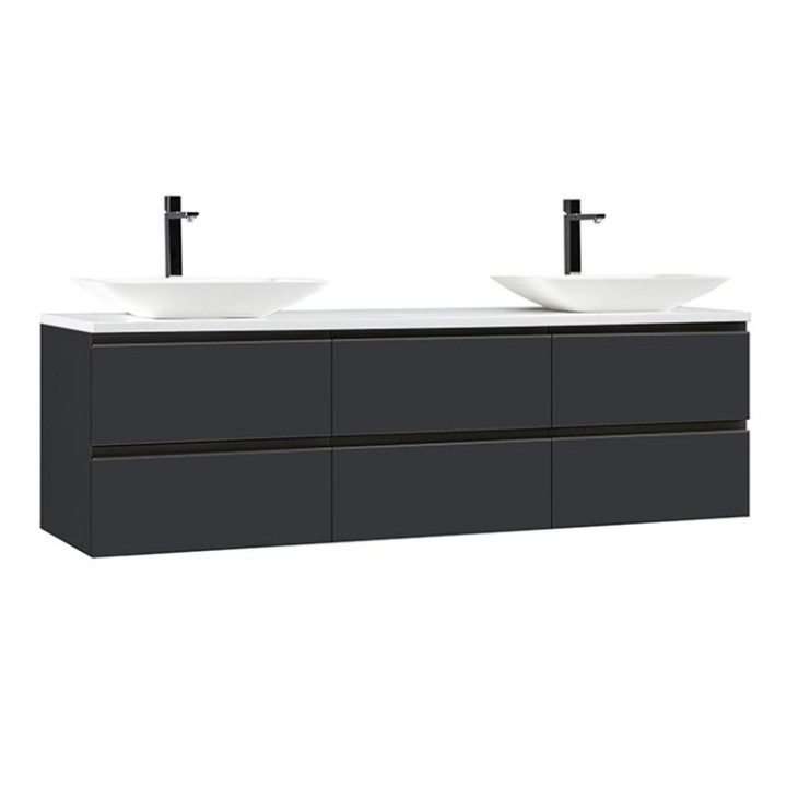 Koupelnová skříňka StoneArt Monte Carlo MC-1800pro-1 tmavě šedá 180×52