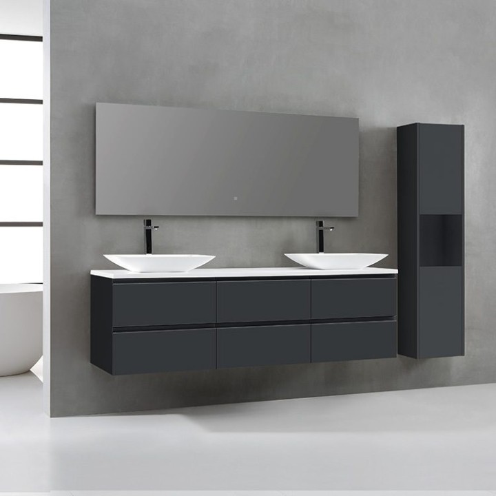 Koupelnová skříňka StoneArt Monte Carlo MC-1800pro-1 tmavě šedá 180×52