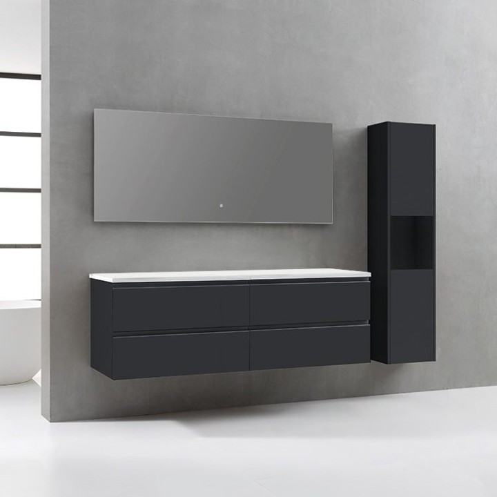 Koupelnový nábytek – set StoneArt Monte Carlo MC-1600pro tmavě šedý 160×52