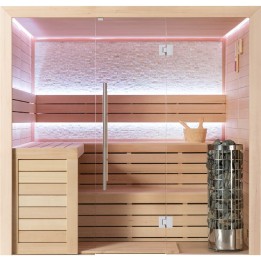 Finská sauna EAGO AWT E1602B hemlock 200×170 bez kamen