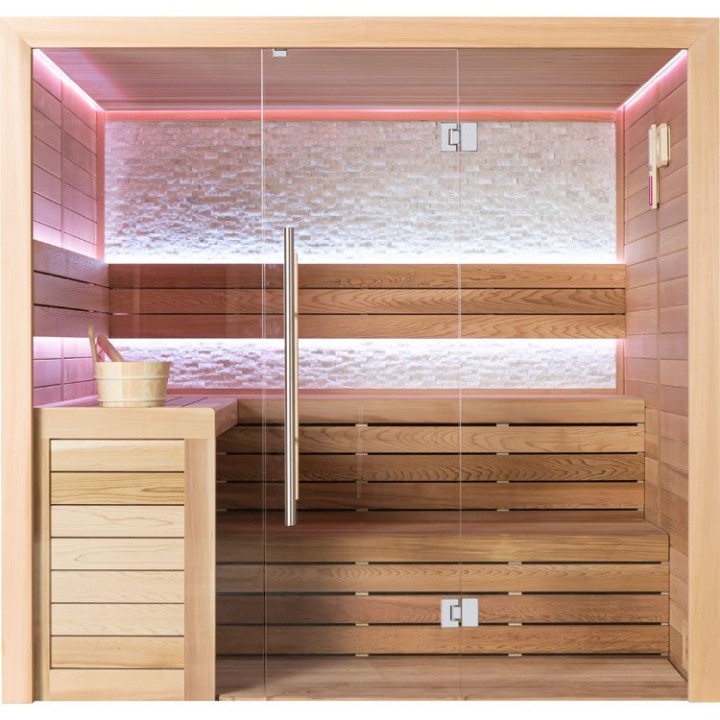 Finská sauna EAGO AWT E1602B červený cedr 200×170 bez kamen