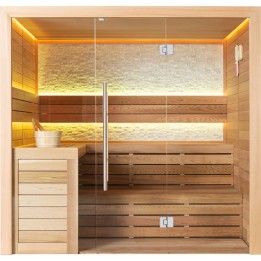 Finská sauna EAGO AWT E1602C červený cedr 180×160 bez kamen