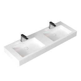 Umyvadlo StoneArt LP4514 z minerálního kamene bílé 140×48 matné
