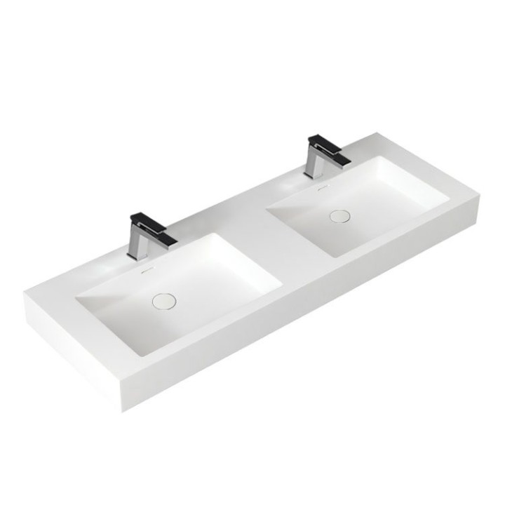 Umyvadlo StoneArt LP4514 z minerálního kamene bílé 140×48 matné