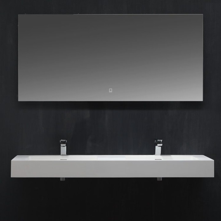 Umyvadlo StoneArt LP4514 z minerálního kamene bílé 140×48 matné
