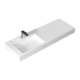Umyvadlo StoneArt LP4514L z minerálního kamene bílé 140×48 lesklé li