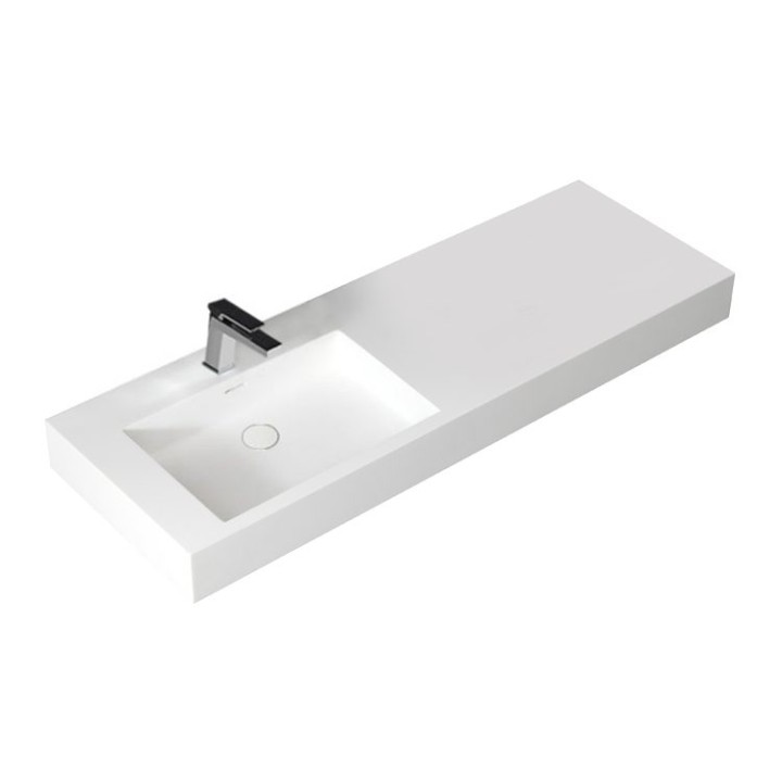 Umyvadlo StoneArt LP4514L z minerálního kamene bílé 140×48 lesklé li