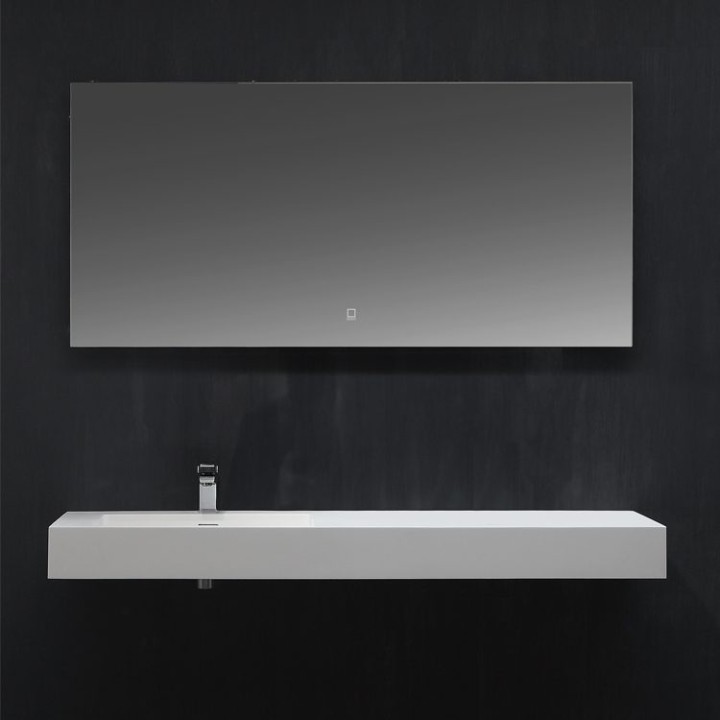 Umyvadlo StoneArt LP4514L z minerálního kamene bílé 140×48 matné