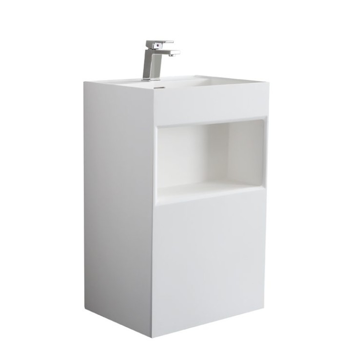Volně stojící umyvadlo StoneArt LZ517 bílé 50×45 matné