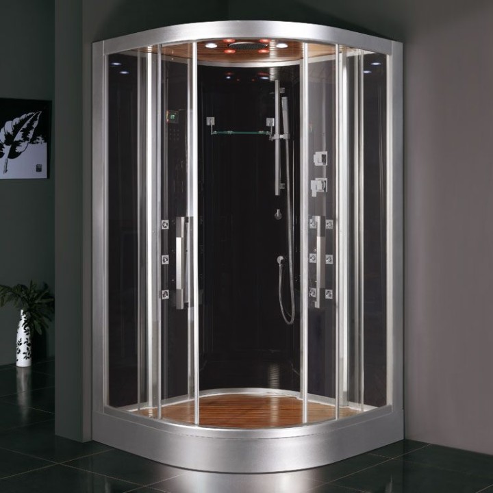 Parní sprchový box EAGO AWT DZ962F8 černý 120×120