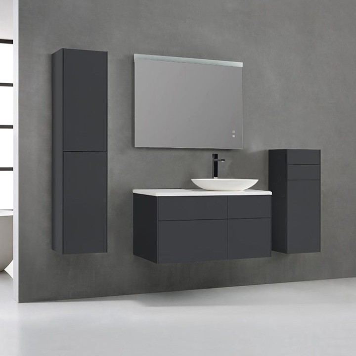 Koupelnová skříňka StoneArt Venice VE-1010pro-3 tmavě šedá 100×52 pravé provedení